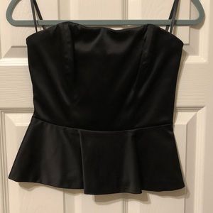 Bebe Black Peplum Top Size 4